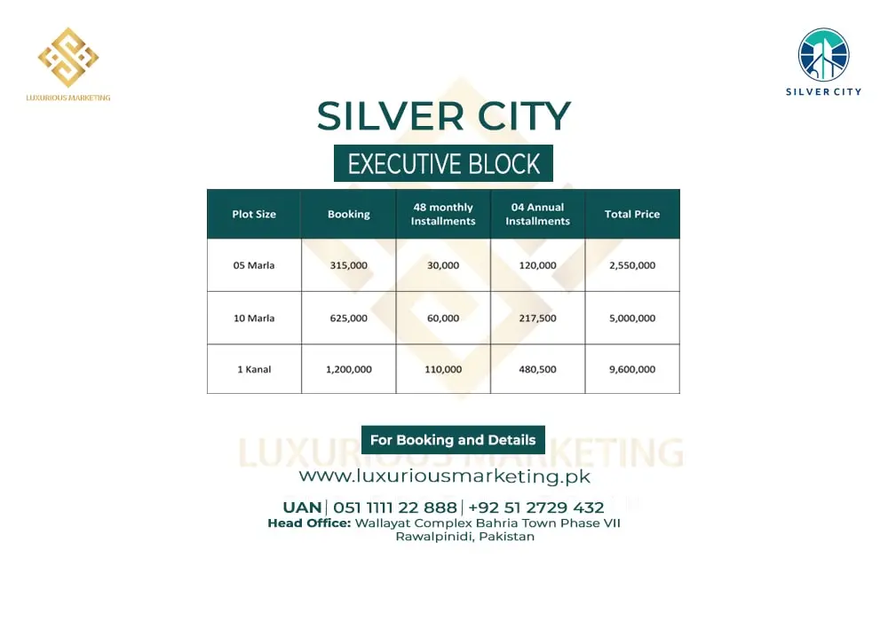 Silver City Islamabad Payment Plan